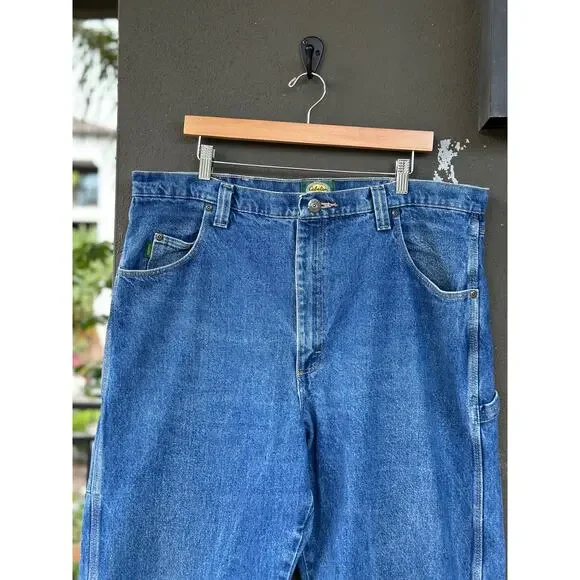 Cabela’s Outdoor Gear Men’s 44x34 Stonewashed Straight Leg Carpenter Work Jeans - Picture 2 of 9